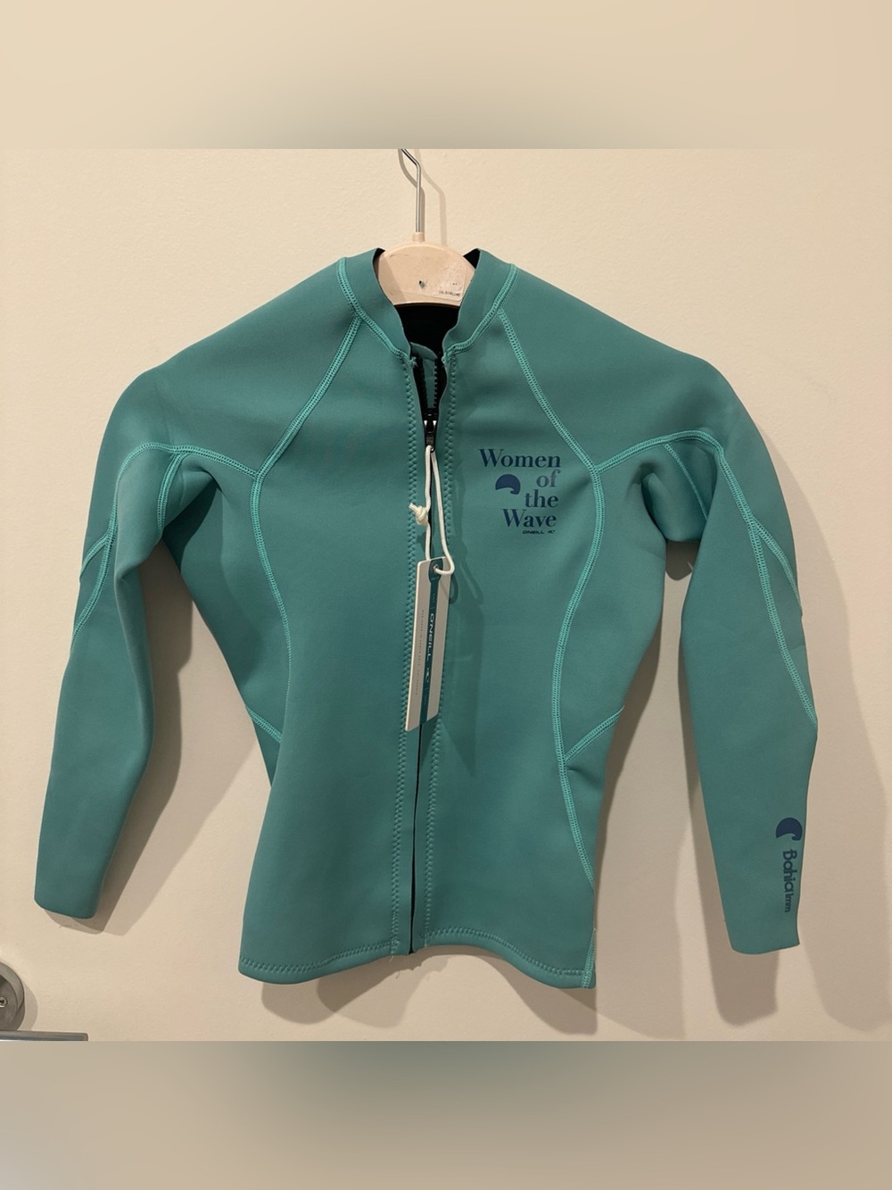 O'Neill Women's Bahia Full Zip Jacket Teal Neoprene Size 4 New